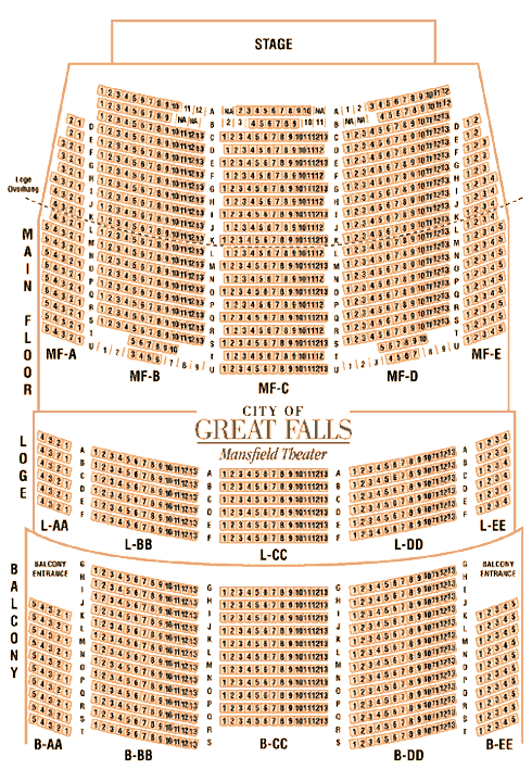 Mansfield Performing Arts Seating Chart