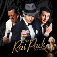 three men dressed from the 20's says RatPack along the bottom