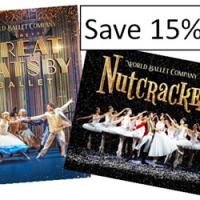 The Great Gatsby poster layered under the Nutcracker poster, Save 15% over both