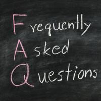 "Frequently Asked Questions" written out on a chalk board