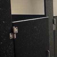 Before Picture - Gibson Park restroom stall partition