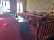 Commission Chambers staff seating