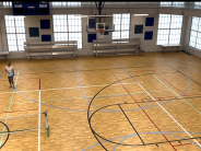 Completed basketball court