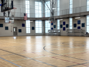 Completed basketball court - eye level