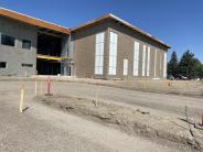 Windows going in on New Recreation and Aquatic Center 