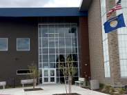 Completed outside of recreation and aquatic center - front door