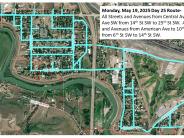 Monday, May 19, 2025 Day 25 Route-All Streets and Avenues from Central Ave W to 5th Ave SW from 14th St SW to 25th St SW. Also S