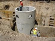 Installation of new storm water main man hole