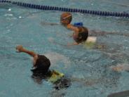 beginners learning to swim at the Natatorium