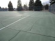 Before Photo - Tennis Courts to Pickleball Courts