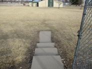 Before Photo - New sidewalk off Tennis Courts