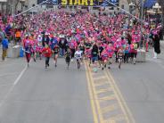 Runners take off as the race begins