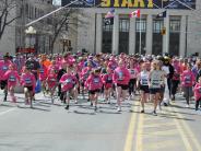 Runners taking off as the race starts