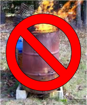 unapproved burn barrel