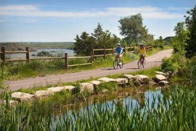 Cycling on River's Edge Trail