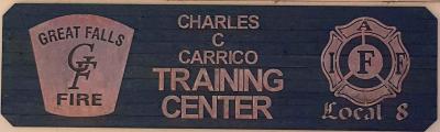 Charles C. Carrico Regional Training Center sign on building