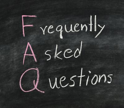 "Frequently Asked Questions" written out on a chalk board