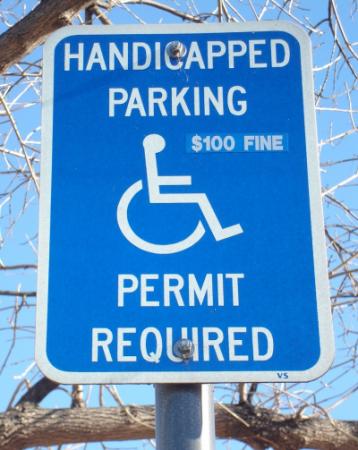 Handicap Parking Sign City of Great Falls Montana