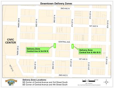 Downtown Delivery Zones Map