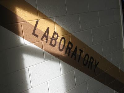 Lab Sign at Great Falls Water Plant