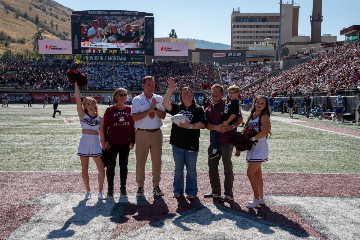 Operations Manager Laramie Smovir received the honor at Washington–Grizzly Stadium