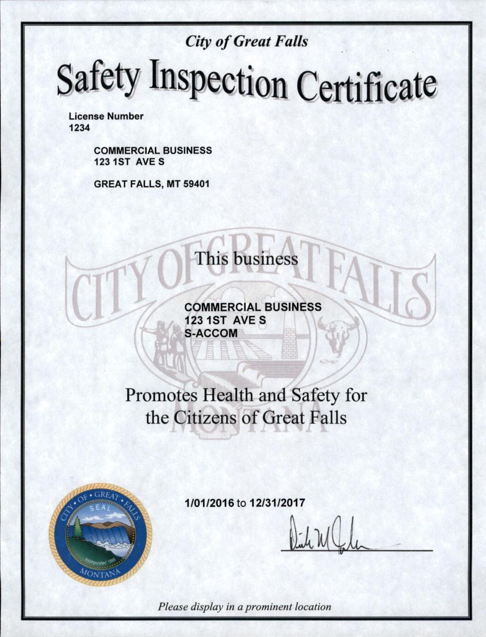 Fire Safety Inspection Certificate Sample - HSE Images & Videos Within Certificate Of Inspection Template