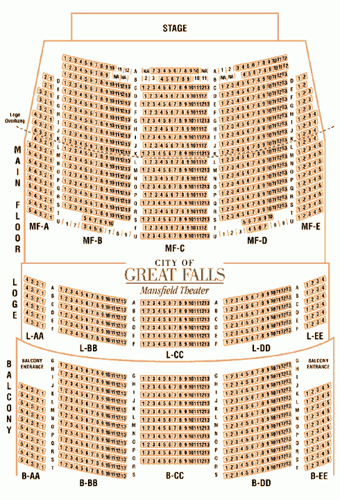 Mansfield Theater Seating Chart